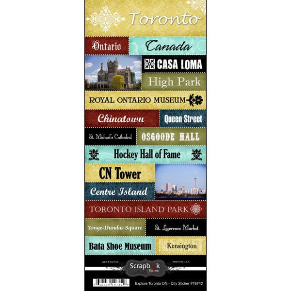 Toronto Explore Cities - 6x12 Stickers