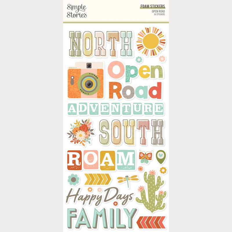 Open Road - Foam Stickers