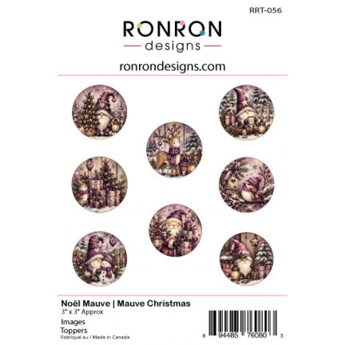 Mauve Christmas - Toppers