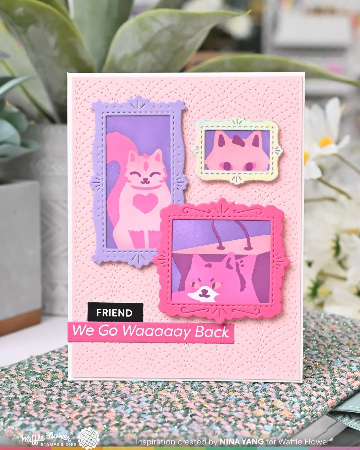 Postage Collage Meow - Stencils