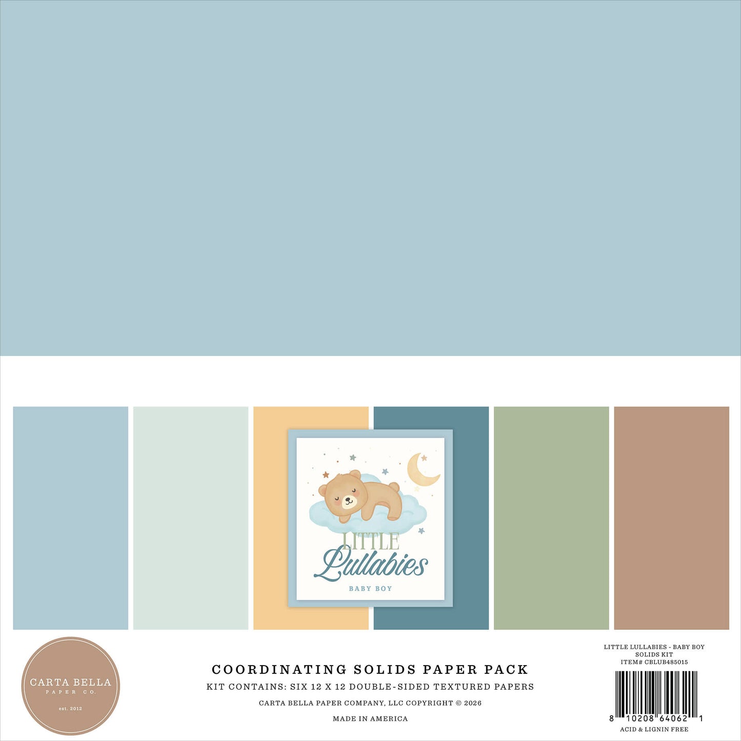 Little Lullabies - Baby Boy - 12x12 Solid