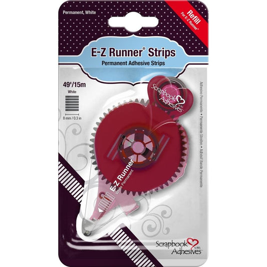 E-Z Runner Permanent Strips Refill - Small Red