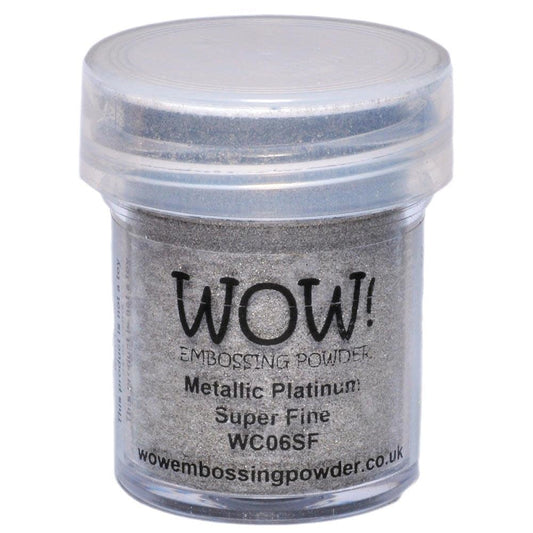 WOW!  Embossing Powder -  Metallic Platinum Super Fine