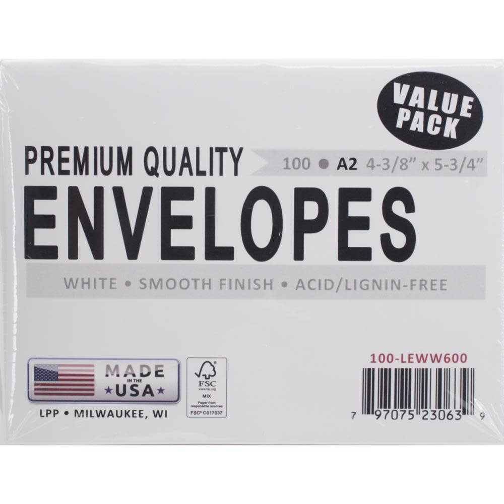 Premium Quality Envelopes 100 Count