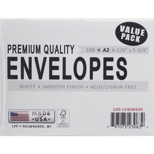 Premium Quality Envelopes 100 Count