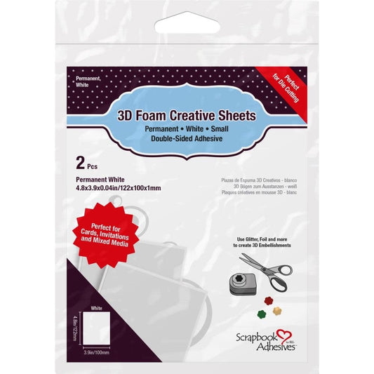 3D Foam Creative Sheets - Small White