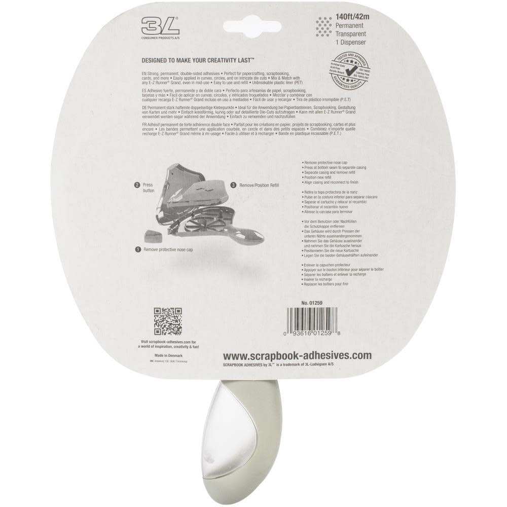 E-Z Runner Grand Permanent Dots Refillable Dispenser - Blue