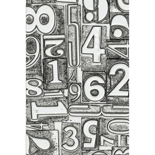 3D Texture Fades Embossing Folder - Numbered - A6
