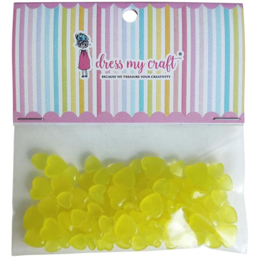 Pastel Yellow Hearts - Droplets Embellishments