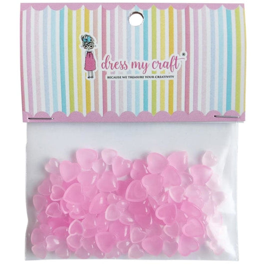Pastel Pink Hearts - Droplets Embellishments