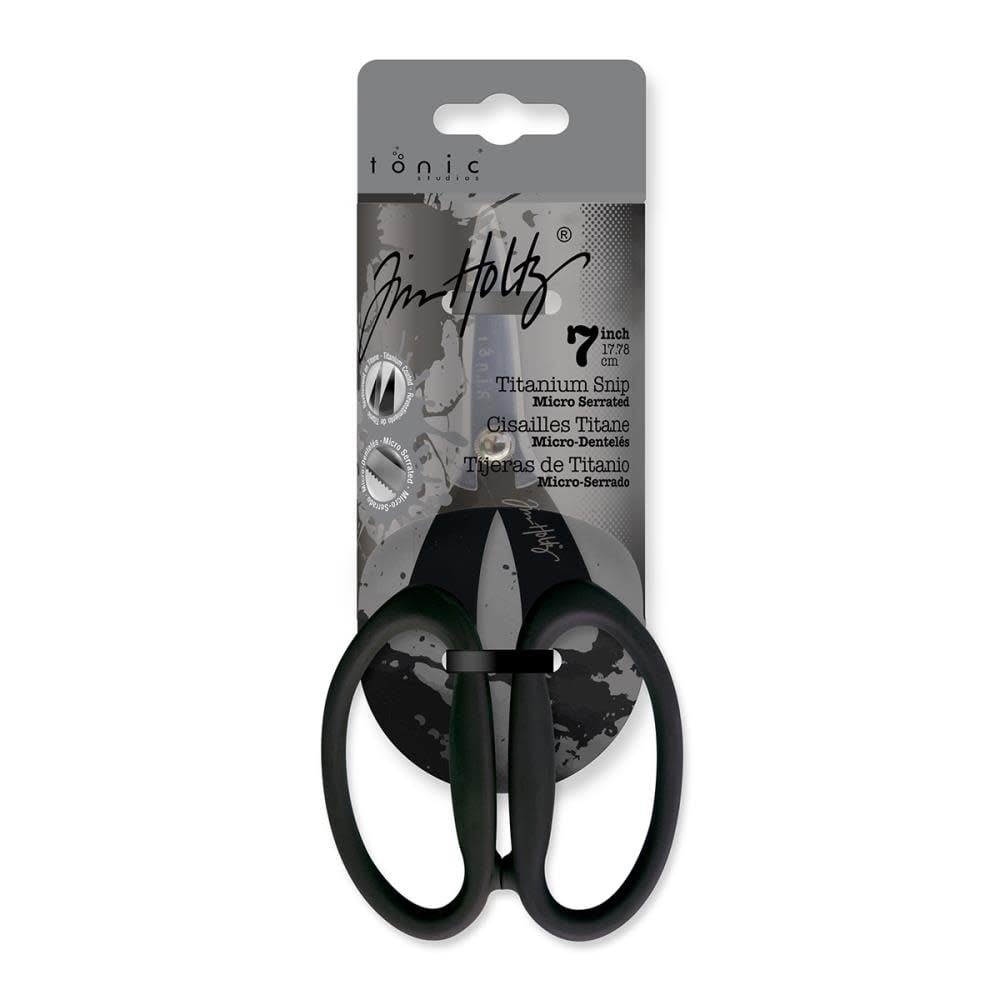 Non-Stick Titanium Micro Serrated Scissors 7"