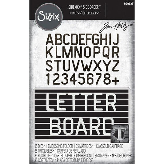 2D Embossing Folder and Thinlits - Side Order Letterboard