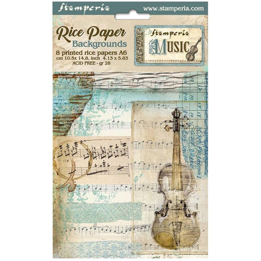 Music - Rice Paper - A6 8/PK*