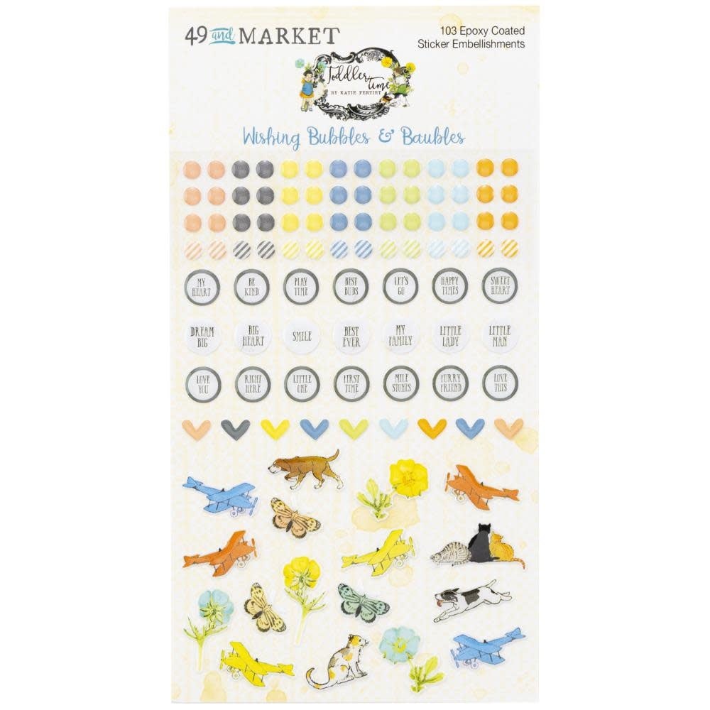 Toddler Time - Wishing Bubbles & Baubles Epoxy stickers*