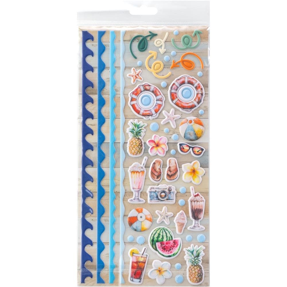 Beach Vibes - Puffy Stickers