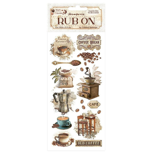 Coffee And Chocolate - Vintage Coffee Moments - Rub Ons