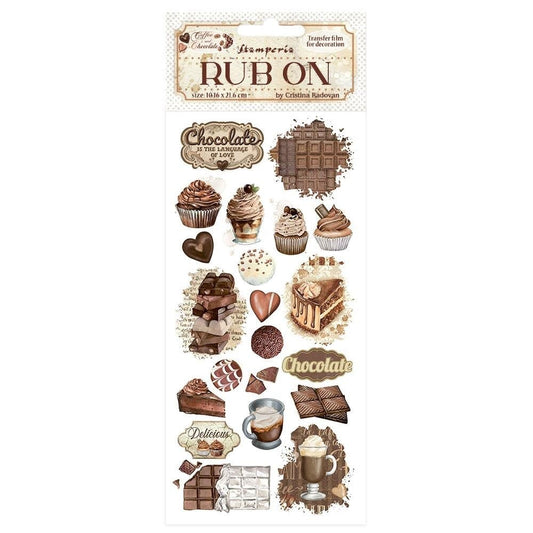 Coffee And Chocolate - Vintage Sweet Moments - Rub Ons