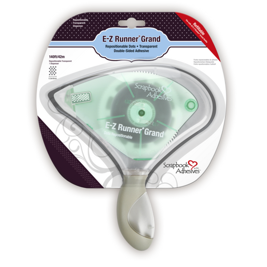 E-Z Runner Grand Repositionable Dots Refillable Dispenser - Green