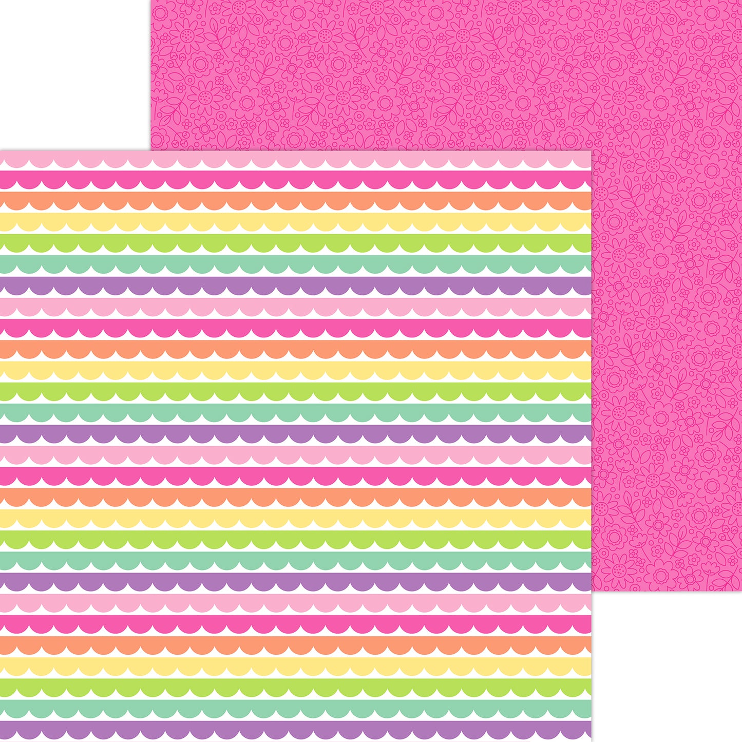 Color Me Crafty - 12x12 Rows Of Rainbow