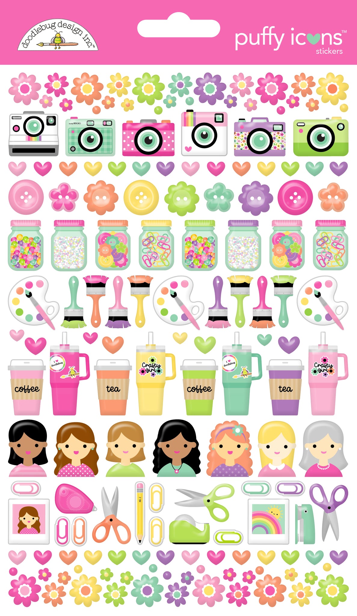 Color Me Crafty - Puffy Stickers