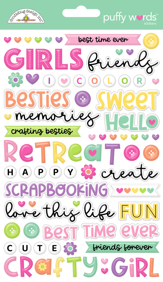 Color Me Crafty - Puffy Word Stickers