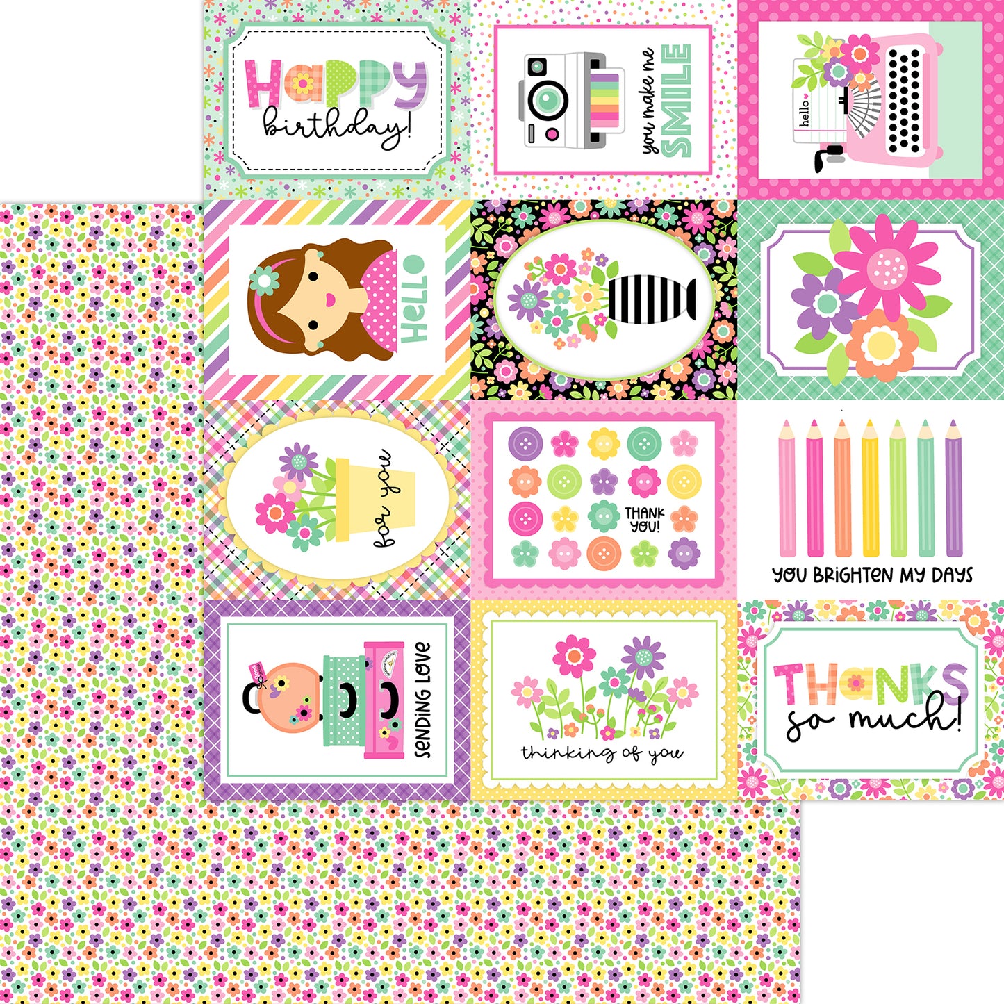 Color Me Crafty - 12x12 Bitty Blossom