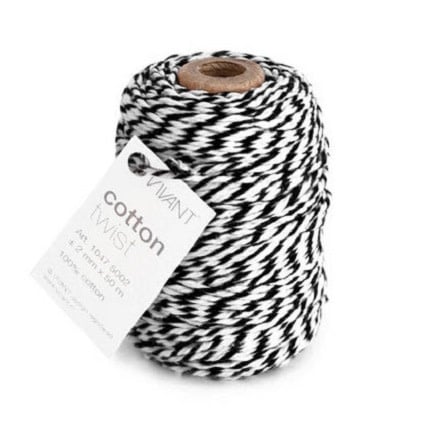 Vivant - Lurex Black and White - Cotton Cord