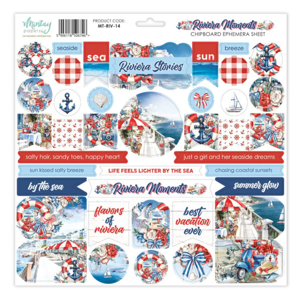 Riviera Moments - 12x12 Chipboard Ephemera