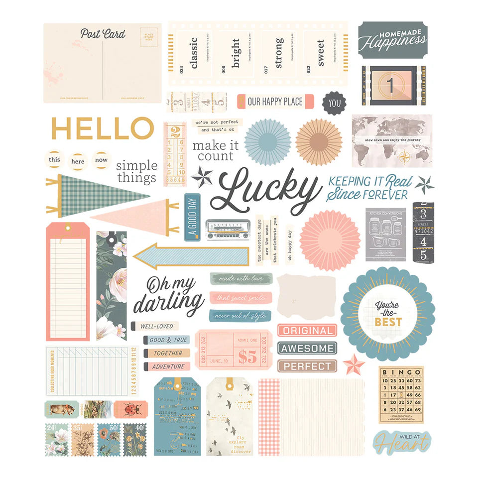 Rosie's Studio - Clementine - Diecut Cardstock Sentiments