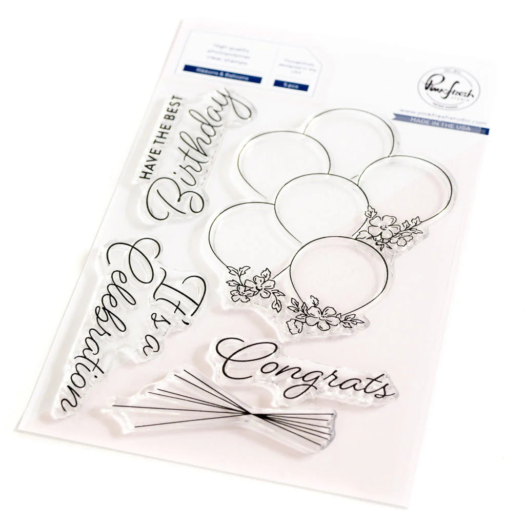 Ribbons & Balloons - Stamp, Die and Stencil