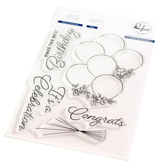 Ribbons & Balloons - Stamp, Die and Stencil