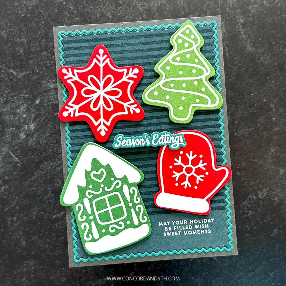 Gingerbread Cookies - Stamp, Die & Stencil