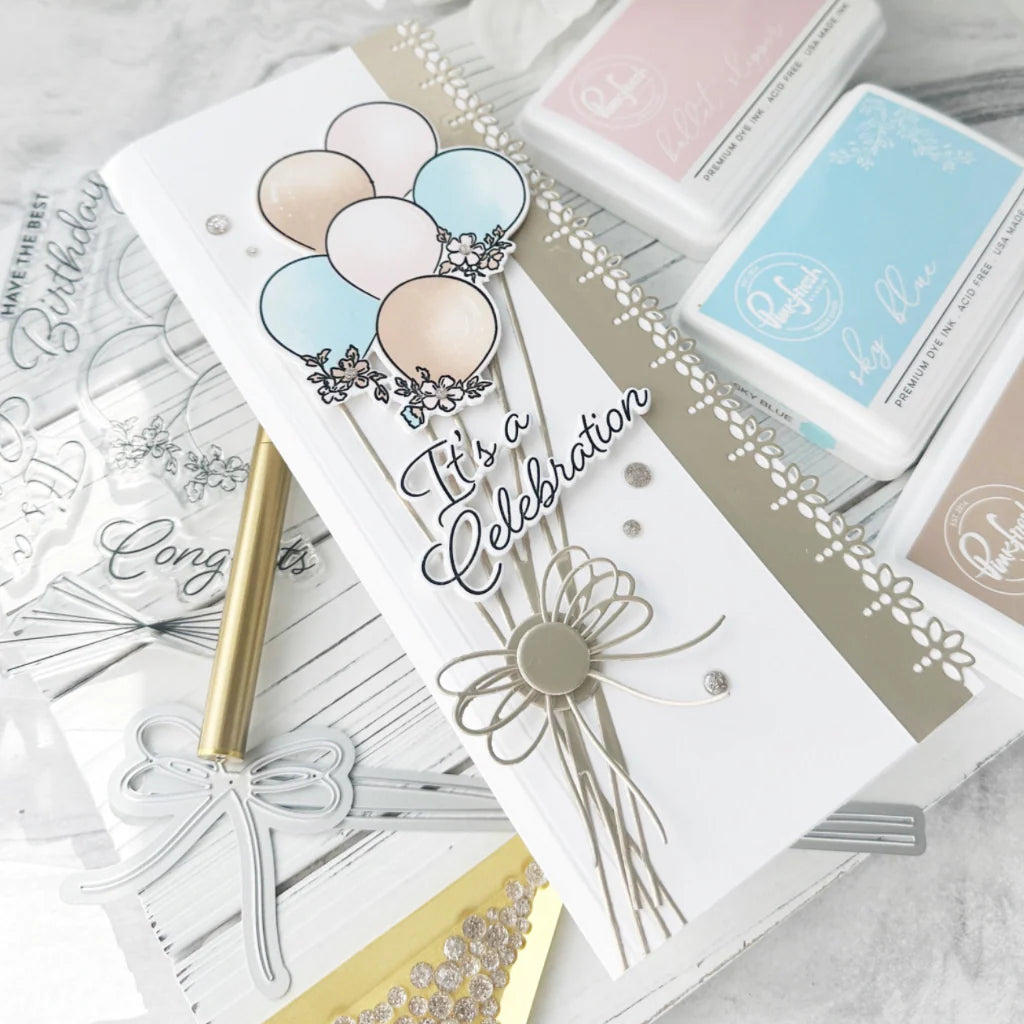 Ribbons & Balloons - Stamp, Die and Stencil