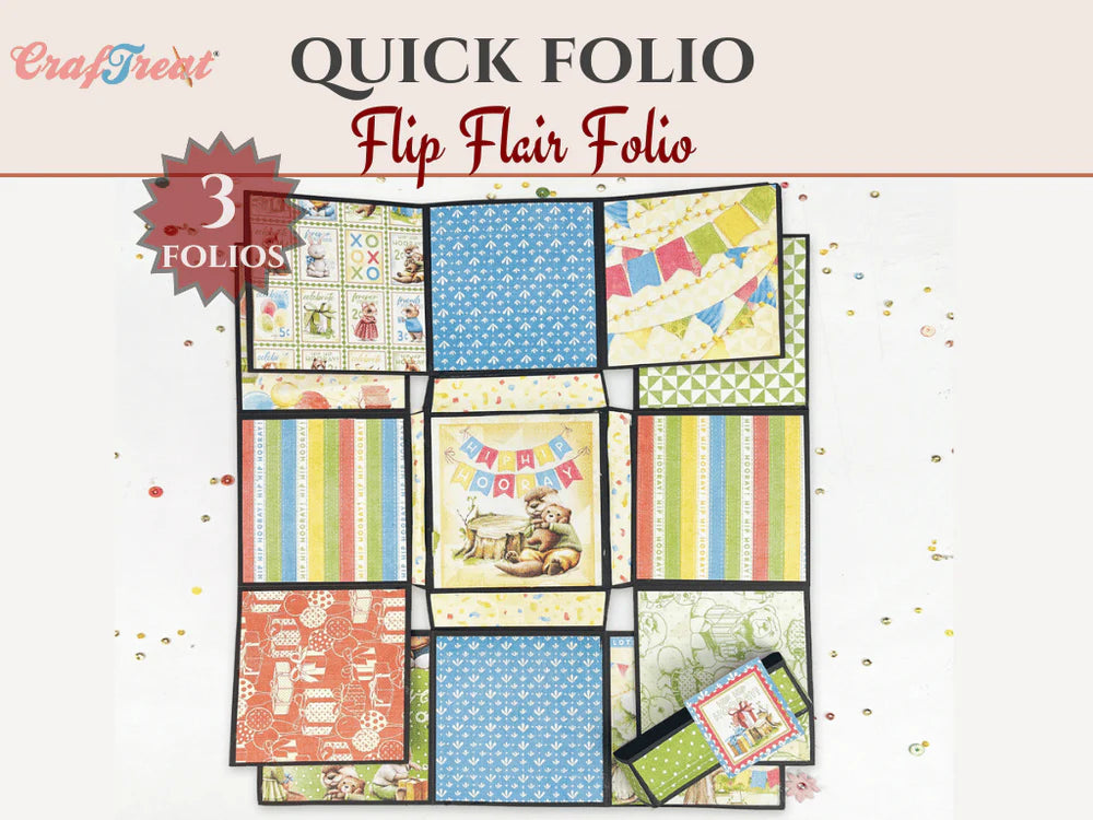 Flip Flair Folio - Set of 3 - Black, White, Kraft