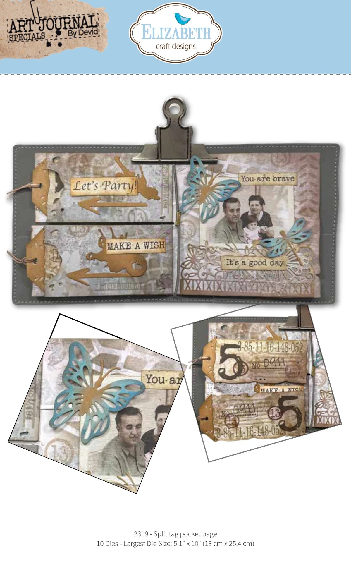 Split Tag Pocket Page - Dies
