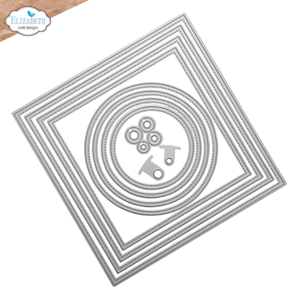 Stitched Squares And Circles - Dies
