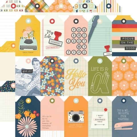 For the Record - Tag Elements - 12x12 Pattern Paper*