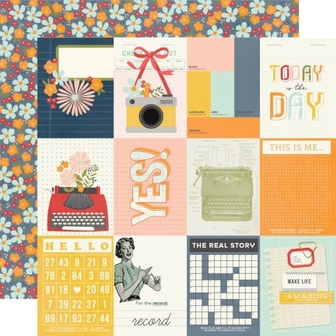 For the Record - 3x4 Elements - 12x12 Pattern Paper*