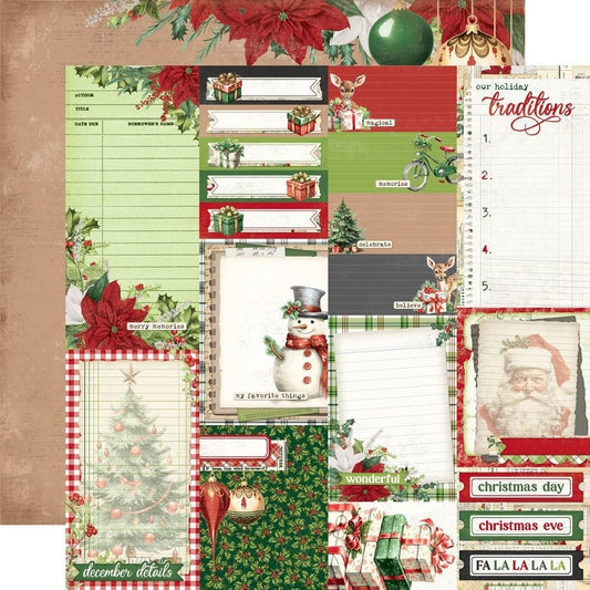 Simple Vintage Believe - Journal Elements -12x12 Pattern Paper