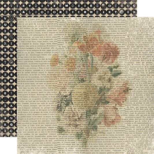 Simple Vintage Junk Drawer - Notes And Things - 12x12 Pattern Paper