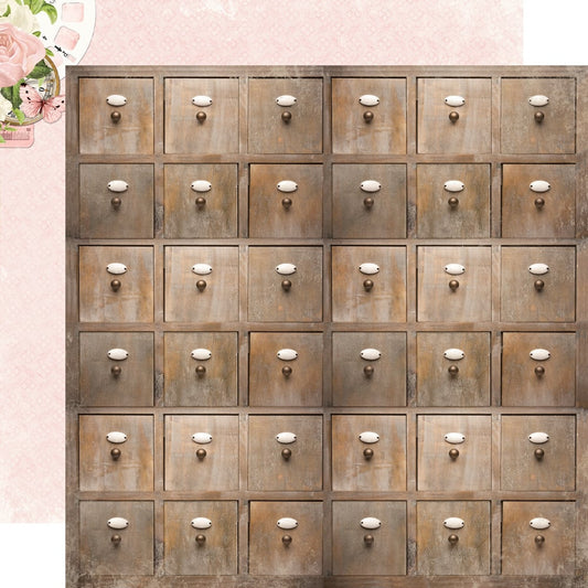 Simple Vintage Junk Drawer - Stay Curious - 12x12 Pattern Paper