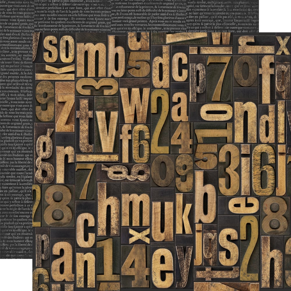 Simple Vintage Junk Drawer - Share Your Story - 12x12 Pattern Paper