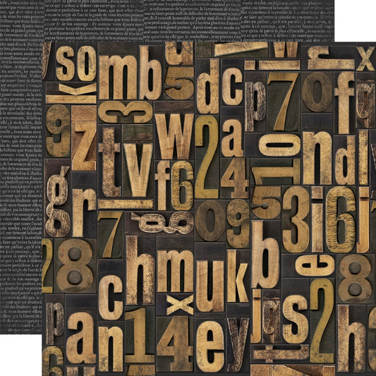 Simple Vintage Junk Drawer - Share Your Story - 12x12 Pattern Paper