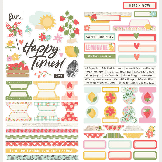 Pink Lemonade - Basics Cardstock Stickers