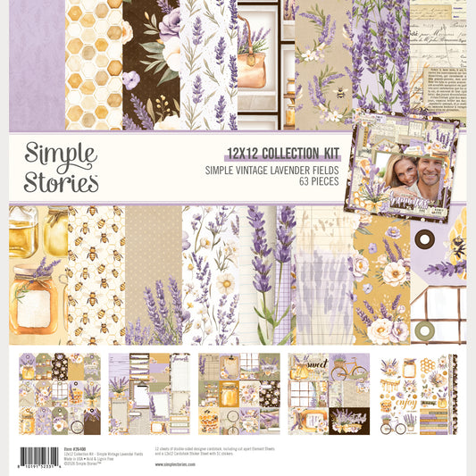 Simple Vintage Lavender Fields- 12x12 Collection