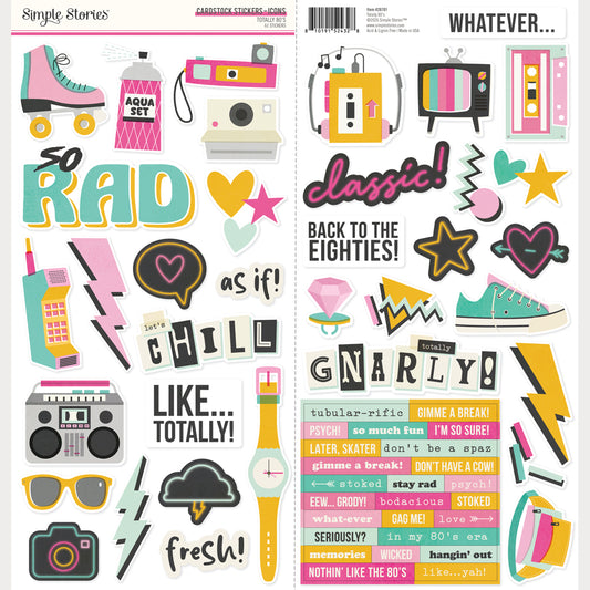 Totally 80's - Cardstock Stickers Icons