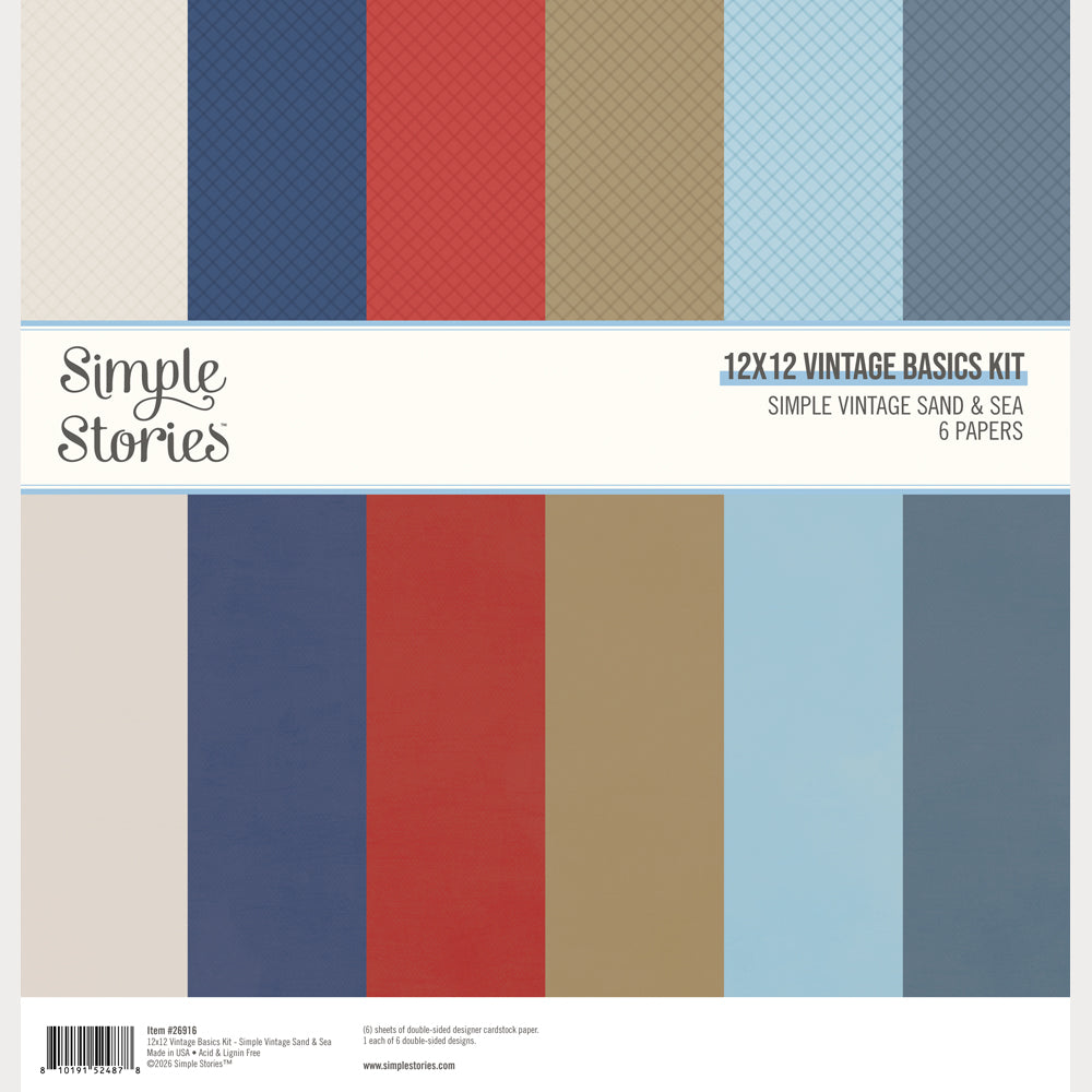 Simple Vintage Sand & Sea - 12x12 Basics