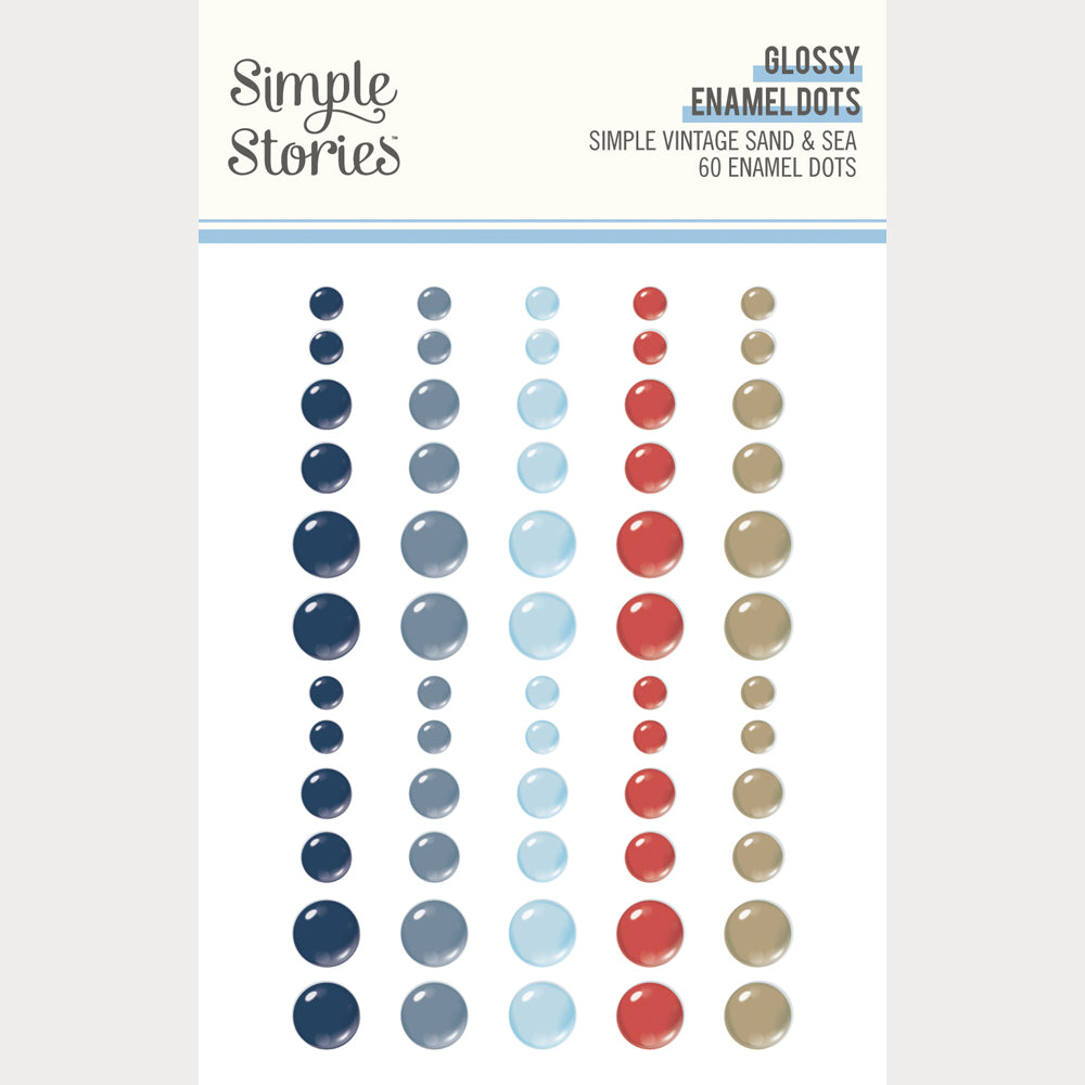Simple Vintage Sand & Sea - Glossy Enamel Dots