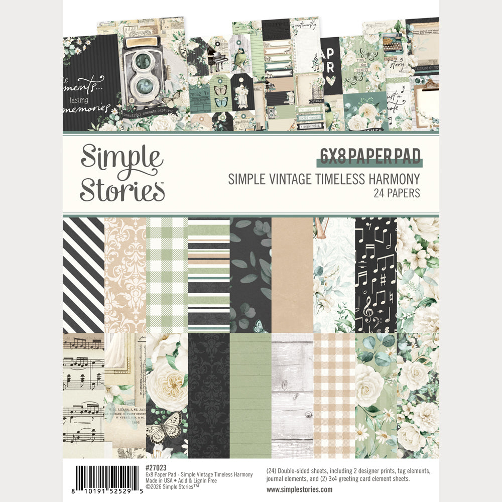 Simple Vintage Timeless Harmony - 6x8 Paper Pad