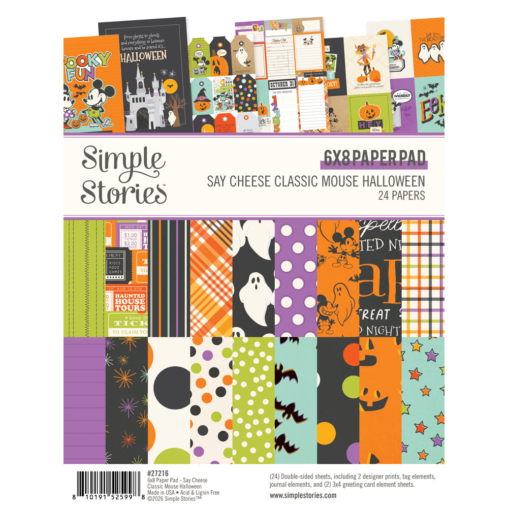 Say Cheese Classic Mouse Halloween - 6x8 Paper Pad
